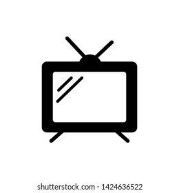 Tv Icon in trendy flat style isolated on white background
