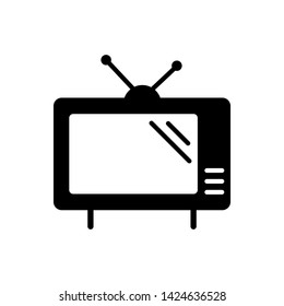 Tv Icon in trendy flat style isolated on white background