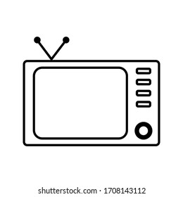 Tv Icon in trendy flat style, Television symbol for web