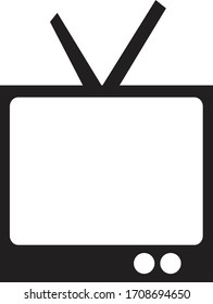 Tv Icon in trendy flat style isolated