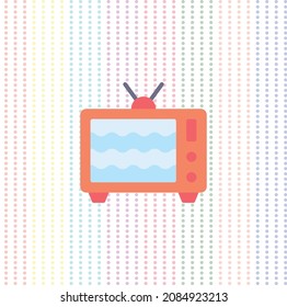 Tv Icon in trendy flat style isolated on grey background. Television symbol for your web site design, logo, app, UI. Vector illustration, EPS10.