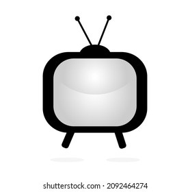 Icono de TV de estilo moderno y plano aislado en fondo blanco. Símbolo de televisión para el diseño de tu sitio web, logotipo, aplicación, ui. Ilustración vectorial EPS10.