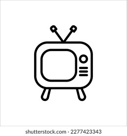Tv-Symbol im trendigen, flachen Stil einzeln auf weißem Hintergrund. Fernsehsymbol für Ihre Website-Design, Logo, App, UI. Vektorgrafik, EPS10.