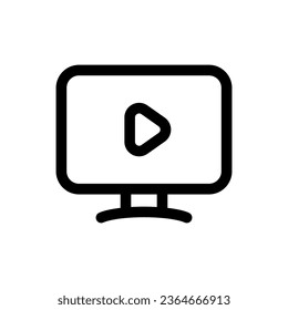 TV icon in trendy flat style isolated on white background. TV silhouette symbol for your website design, logo, app, UI. Vector illustration, EPS10.