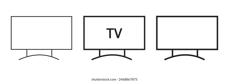 Tv Icon in trendy flat style isolated on grey background. Television symbol for your web site design, logo, app, UI. Vector illustration, EPS10.