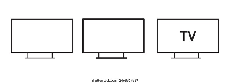 Tv Icon in trendy flat style isolated on grey background. Television symbol for your web site design, logo, app, UI. Vector illustration, EPS10.