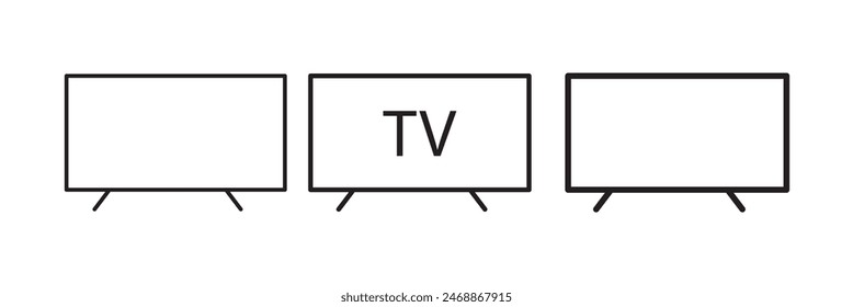 Tv Icon in trendy flat style isolated on grey background. Television symbol for your web site design, logo, app, UI. Vector illustration, EPS10.