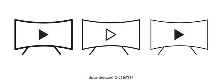 Tv Icon in trendy flat style isolated on grey background. Television symbol for your web site design, logo, app, UI. Vector illustration, EPS10.