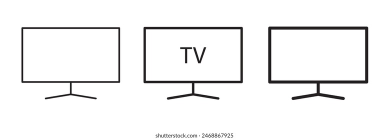 Tv Icon in trendy flat style isolated on grey background. Television symbol for your web site design, logo, app, UI. Vector illustration, EPS10.