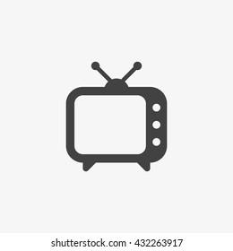 Tv Icon in trendy flat style isolated on grey background. Television symbol for your web site design, logo, app, UI. Vector illustration, EPS10.