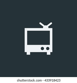 TV icon in trendy flat style background, image jpg, vector eps, flat web, material icon, UI illustration