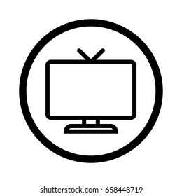 Tv Icon in trendy flat style isolated on grey background. Television symbol for your web site design, logo, app, Vector illustration