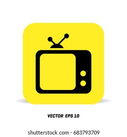 Tv Icon in trendy flat style isolated on grey background. Television symbol for your web site design, logo, app, UI. Vector illustration