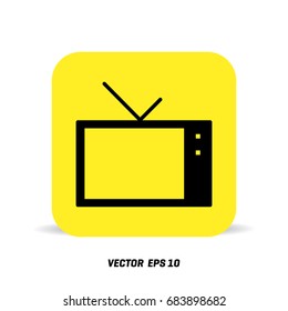 Tv Icon in trendy flat style isolated on grey background. Television symbol for your web site design, logo, app, UI. Vector illustration