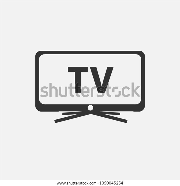 Tv Icon in trendy flat style\
isolated on grey background. Television symbol for your web site\
design, logo, app, UI. Vector illustration,\
EPS10.