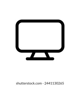 Tv icon in trendy outline style isolated on white background. Tv silhouette symbol for your website design, logo, app, UI. Vector illustration, EPS10.
