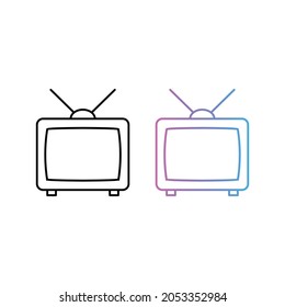 TV icon in two style, eps 10