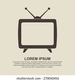 TV icon - Vector