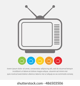 TV icon - Vector