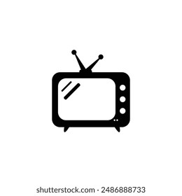 TV icon vector art illustration.