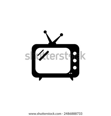 TV icon vector art illustration.