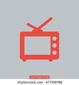 TV icon, vector best flat icon, EPS