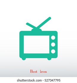 TV icon, vector best flat icon, EPS