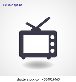 TV icon, vector best flat icon, EPS