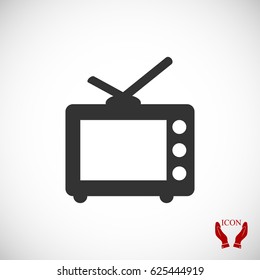 TV icon, vector best flat icon, EPS