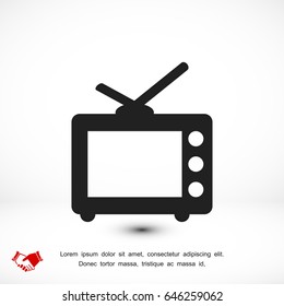 TV icon, vector best flat icon, EPS