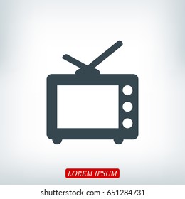 TV icon, vector best flat icon, EPS