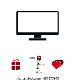 TV icon, vector best flat icon, EPS