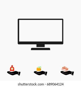 TV icon, vector best flat icon, EPS