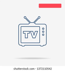 Tv icon. Vector concept illustration for design.
