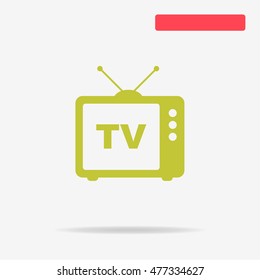 Tv icon. Vector concept illustration for design.