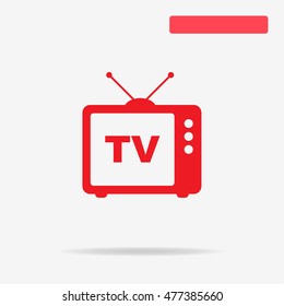 Tv icon. Vector concept illustration for design.