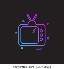 tv icon vector design