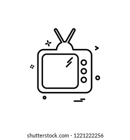 tv icon vector design
