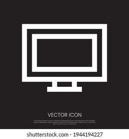 TV icon vector design. Symbol for your website design, logo, app, UI. Eps10 vector illustration.