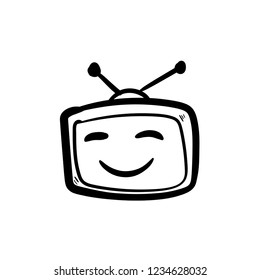 tv icon vector doodle