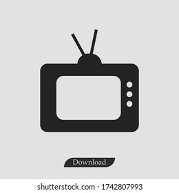 Icono de tv eps 10