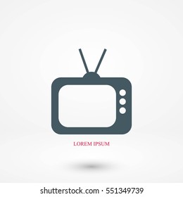 TV icon vector, flat design best vector icon