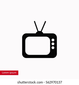 TV icon vector, flat design best vector icon