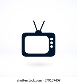 TV icon vector, flat design best vector icon