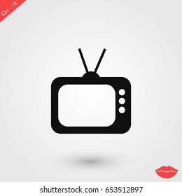 TV icon vector, flat design best vector icon