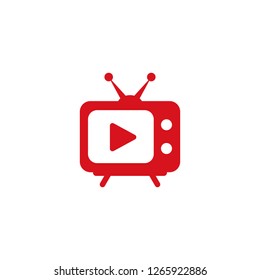 TV icon vector in flat style. television symbol.