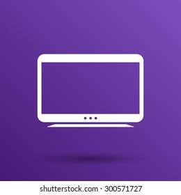tv icon tv vector flatscreen hd lcd .