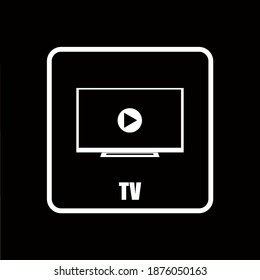 Tv icon and vector graphics 
