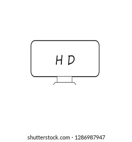 TV icon vector. HD sign