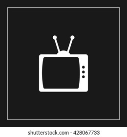 TV icon. TV vector illustration
